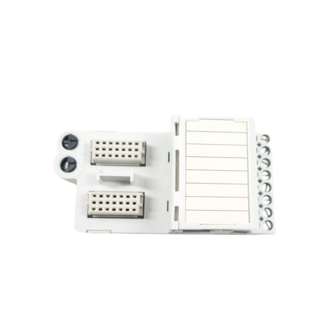 GE 8611-FT-FU fused non-arcing field terminal block for 8000 I/O systems, Class I Div 2, for safe wiring in hazardous industrial environments.