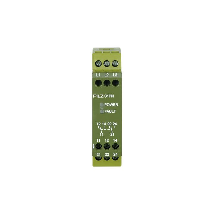 Pilz 890210 Safety Controller, compact and reliable for industrial use.