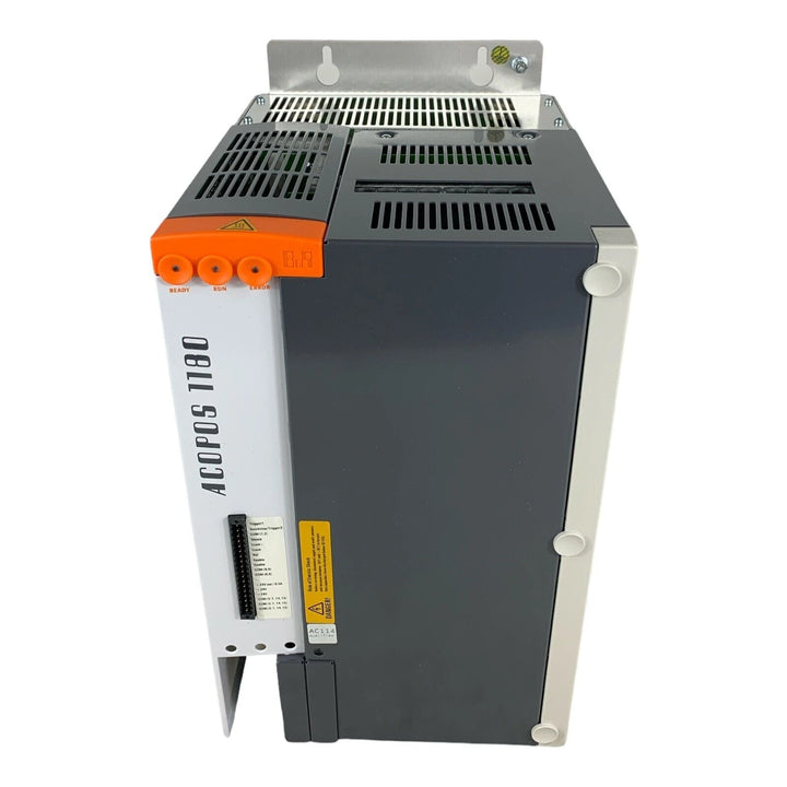 8V1180.00-2 B&R ACOPOS servo drive, 3x 400-480 V, 19 A, 9 kW, integrated line filter, braking resistor, DC bus power supply unit and electronic safe restart interlock