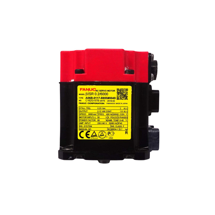 FANUC A06B-0117-B855#0049 AC servo motor for CNC, offering high precision, torque, and reliable performance.