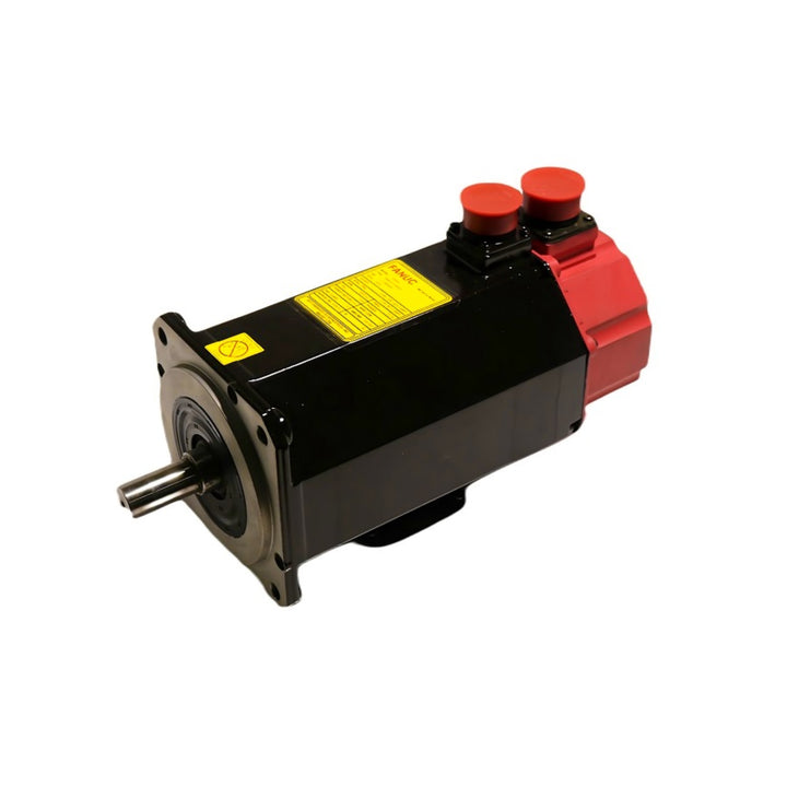 FANUC A06B-0128-B076 α10/2000 servo motor with taper shaft for CNC and industrial automation.