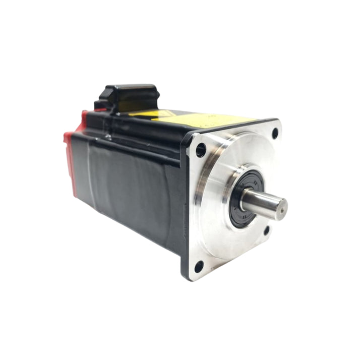 FANUC A06B-0215-B100 α30/2000 servo motor with brake and encoder for CNC and vertical automation systems.