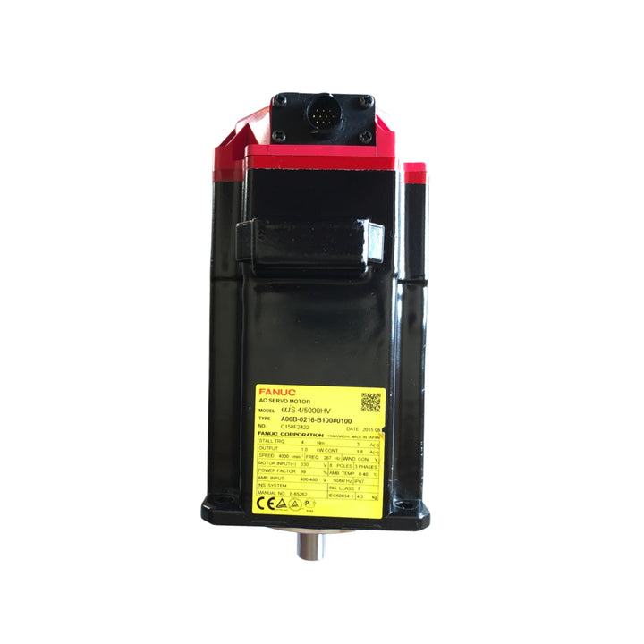FANUC A06B-0216-B100#0100 α40/2000 servo motor with brake for CNC precision and reliable stop control.