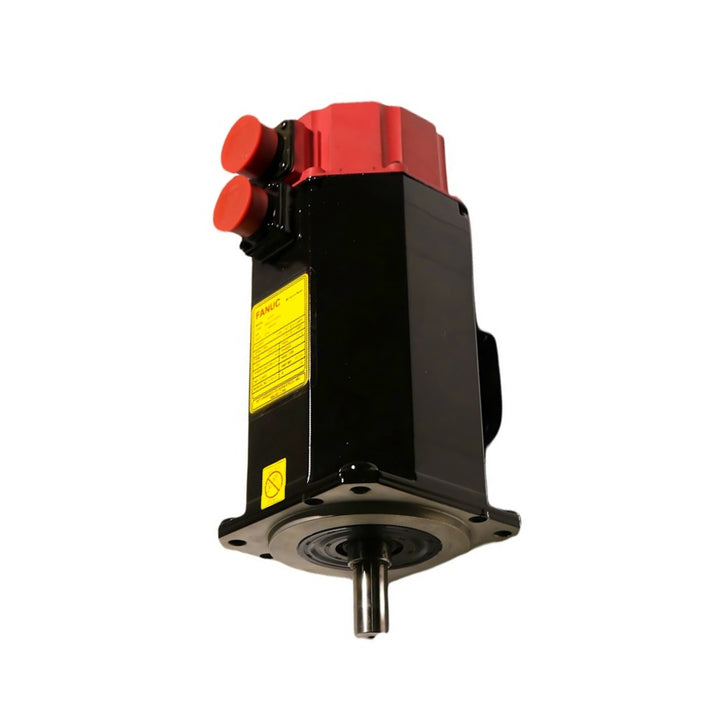 FANUC A06B-1477-B133#0121 αiIP 40/6000 spindle motor with taper shaft for powerful CNC machining systems.