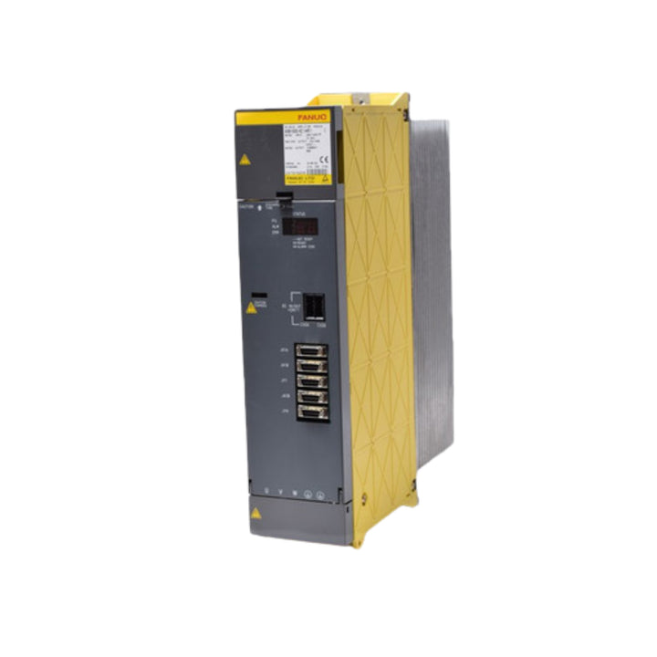 FANUC A06B-6111-H015#H550 spindle amplifier for αi CNC motors with extended performance and precision control.