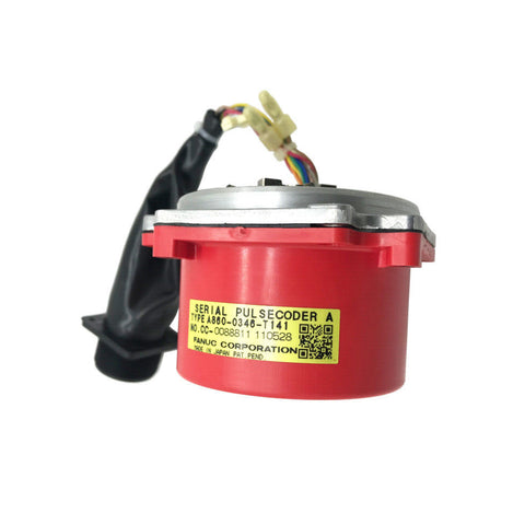 FANUC A860-0346-T141 absolute pulse coder for Alpha servo motors with high-precision feedback.