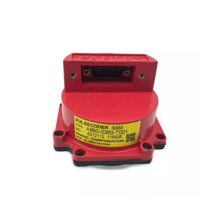 FANUC A860-0360-T001 encoder for Alpha motors, delivering high-accuracy position feedback for industrial automation systems.
