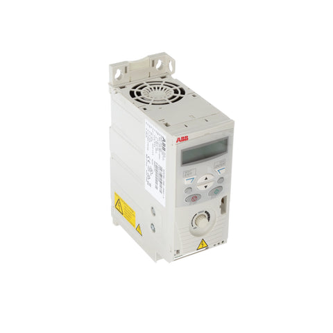 ABB ACS150-03U-09A8-2 2 HP VFD, 230 V, IP20, compact motor drive with integrated keypad and EMC filter for OEM and industrial use.