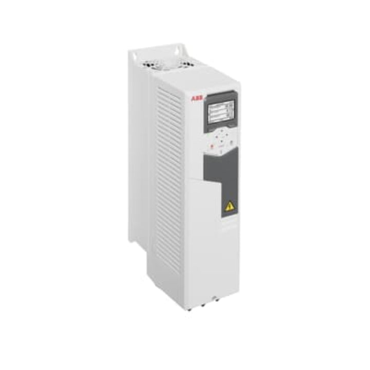 ABB ACS580-01-026A-4 11 kW VFD with 400V input, wall-mount IP21 design for pumps, conveyors, and general-purpose motor control applications.