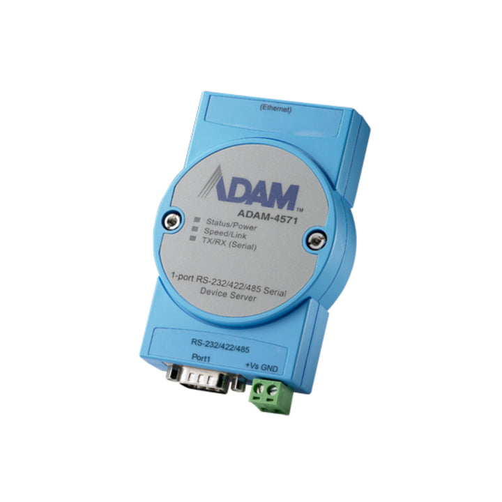 Advantech ADAM-4571 4-port RS-232/485 to Ethernet serial device server for reliable industrial automation.