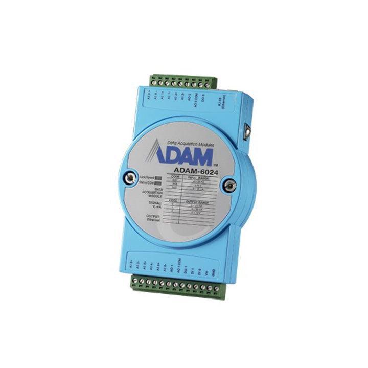 Advantech ADAM-6024 8-channel analog input module for voltage and current measurement in industrial automation.