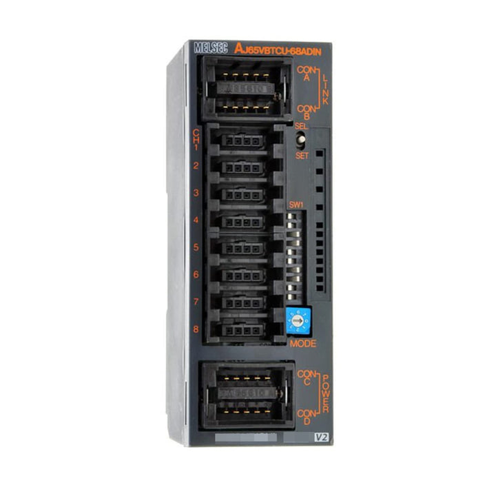 Mitsubishi AJ65VBTCU-68ADIN analog input module, 8CH, voltage and current, DIN mount, CC-Link remote I/O