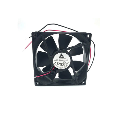 Delta AUB0924VH 92x92x25 mm DC cooling fan, 24V very high airflow axial fan for industrial cooling.