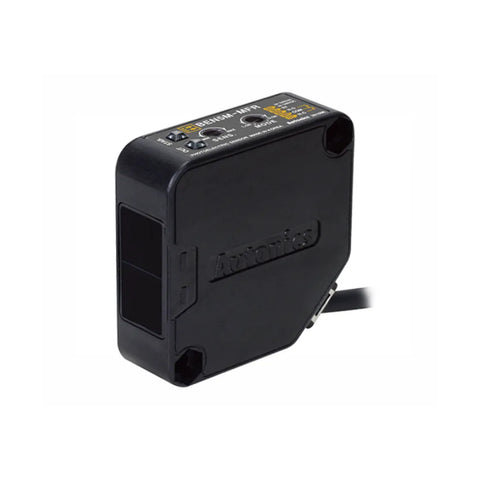 Autonics BEN5M-MFR diffuse reflective photoelectric sensor with 5 m range and compact rectangular design.