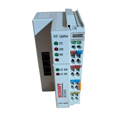 Beckhoff BK2000 Lightbus bus coupler, modular I/O integration, up to 64 terminals