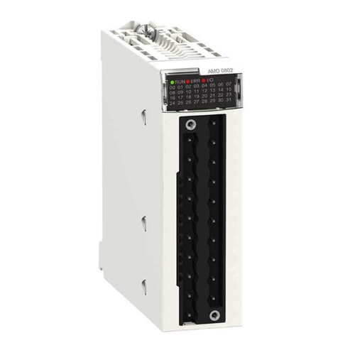 BMXAMO0802 Schneider Electric analog non isolated high level output module, Modicon X80, 8 outputs, 0 to 20mA, 4 to 20mA