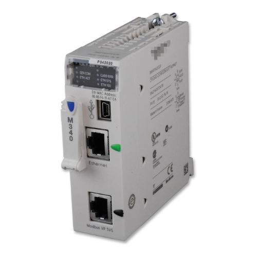 BMXP342020 Módulo procesador Schneider Electric M340, máx. 1024 E/S discretas y 256 analógicas, Modbus, Ethernet