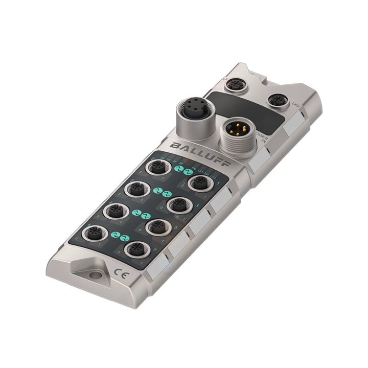 Balluff BNI00FW IO-Link I/O module with 8 digital M12 ports for efficient field-level automation.