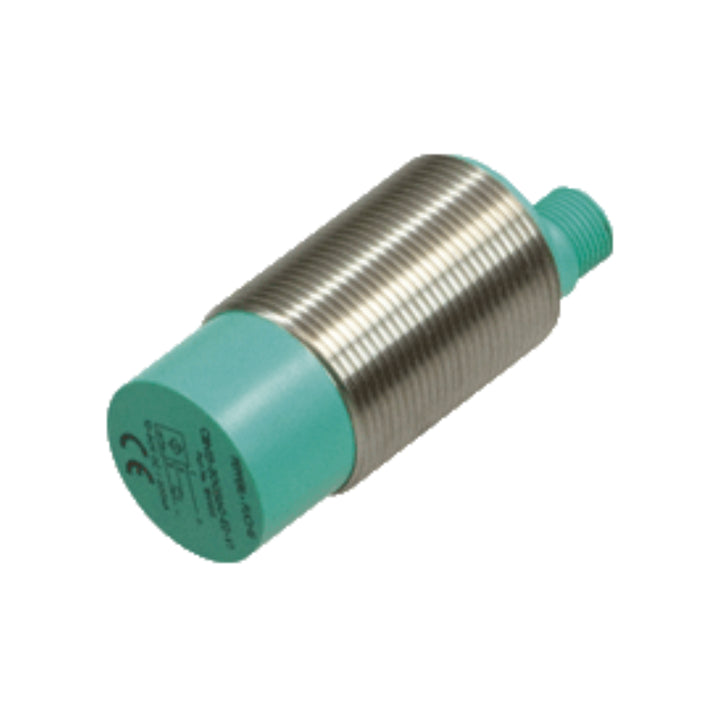 Pepperl+Fuchs CCN15-30GS60-E2-V1 M30 capacitive proximity sensor with 15 mm sensing distance, PNP normally open output, and IP67 protection.
