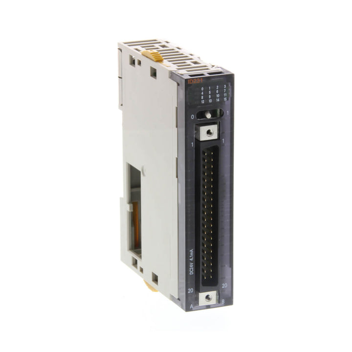 Omron CJ1W-ID231 32-channel 24 VDC digital input module with terminal block wiring and 8 ms response time for CJ-Series PLCs.