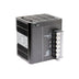 Omron CJ1W-PA205R power supply unit, 100–240V AC input, 5V/5A output with RUN relay, for CJ1 and CJ2 PLC systems. DIN rail mount.
