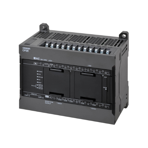 CP2E-N30DT1-D PLC Omron compacto con 30 entradas digitales y salidas de transistor, que proporciona un control confiable para diversas aplicaciones industriales.