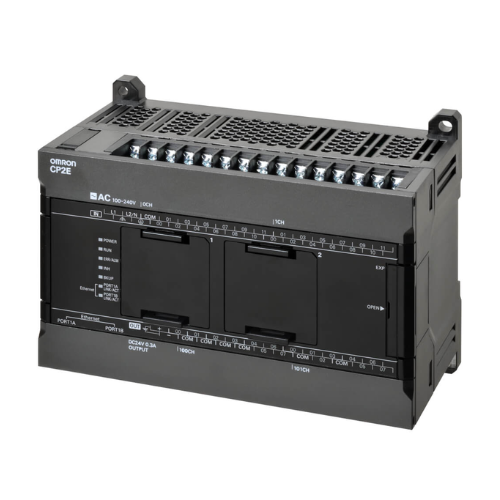 CP2E-N40DR-D PLC compacto Omron con 40 entradas digitales y salidas de relé, que ofrece un control eficiente y confiable para diversas aplicaciones industriales.