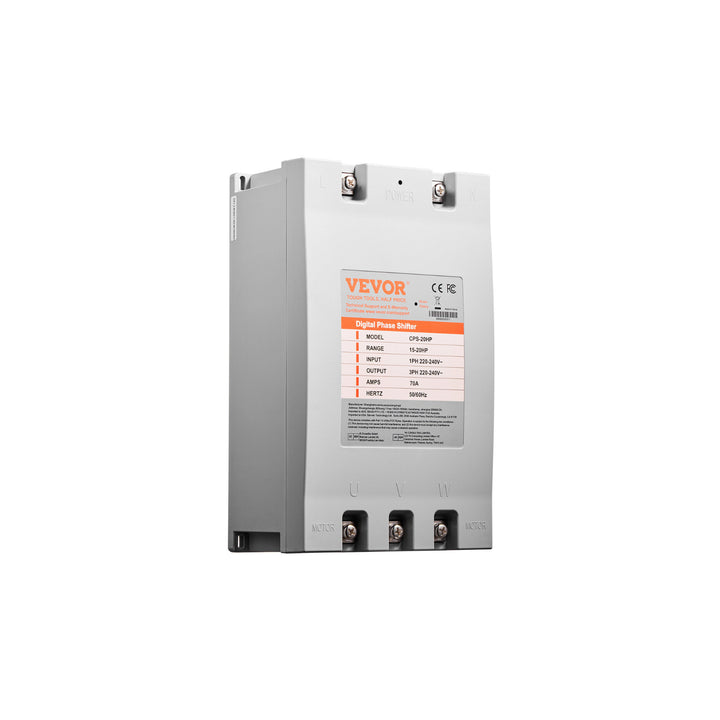 VEVOR CPS-20HP | 20HP Single to 3 Phase Converter | 220V/240V, 70A