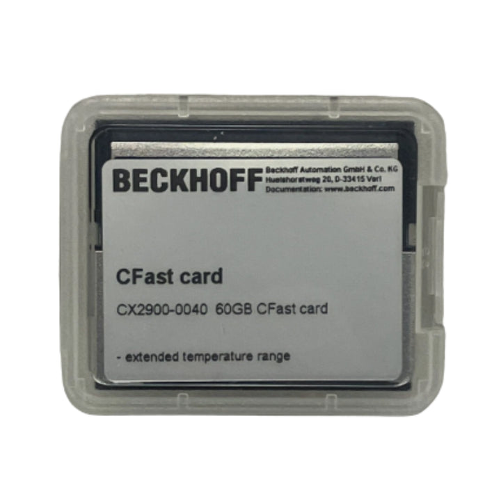 Beckhoff CX2900-0040 CFast card, 60 GB industrial storage for CX embedded PCs