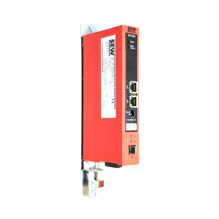 SEW-Eurodrive DFE32B PROFINET IO interface card with dual Ethernet ports and IP20 protection for MOVIDRIVE® and MOVITRAC® drives.