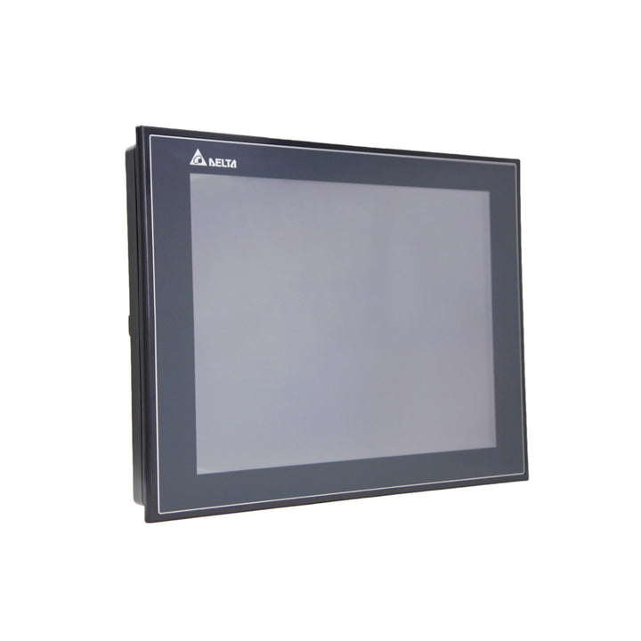 Delta DOP-112WX HMI Panel, featuring advanced interface technology and robust construction for industrial use.