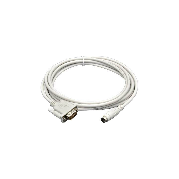 Delta DOP-DVP cable for communication between Delta DOP HMI and DVP PLC in industrial automation systems.