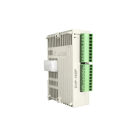 Delta DVP-16SP11TS PLC Module featuring high-performance control and robust industrial-grade construction.