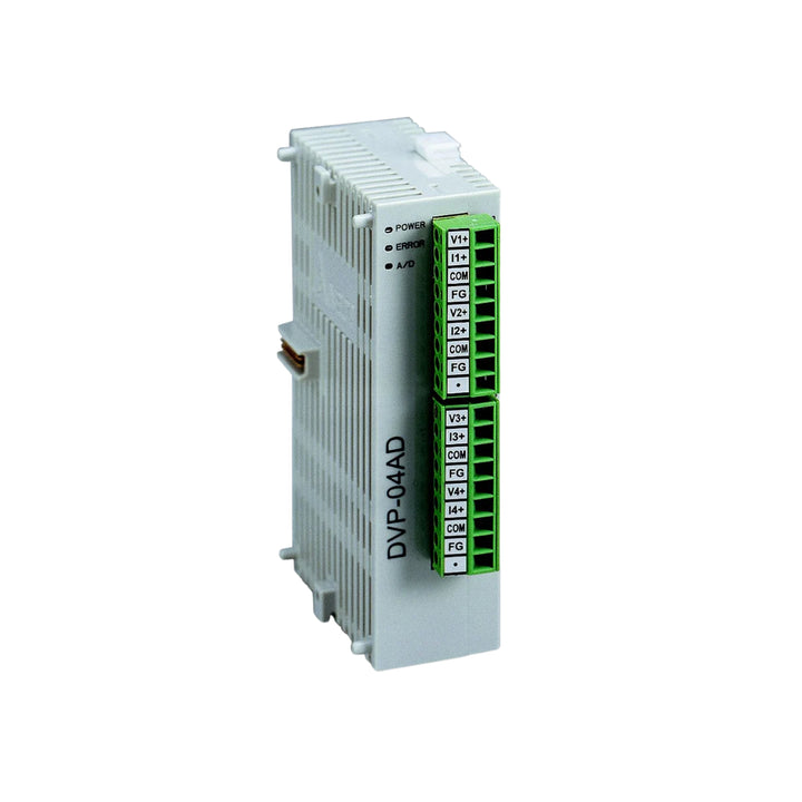 Delta DVP04AD-S PLC Module provides intuitive interface for industrial applications.