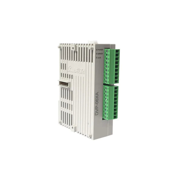 Delta DVP06XA-S PLC Module offering reliable industrial communication and robust design for long-term operation.
