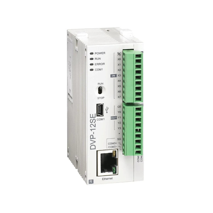 Delta DVP12SE11R PLC Module offering reliable communication and robust performance for industrial needs.
