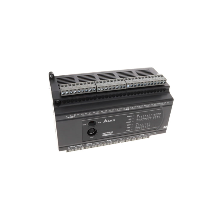 Delta DVP40ES200T PLC Module with robust design and reliable industrial communication.