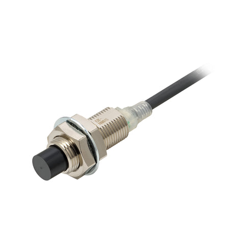 Omron E2E-X8MD1 2M inductive proximity sensor with 8 mm sensing distance, NPN NO output, and 2 m oil-resistant cable for industrial automation.