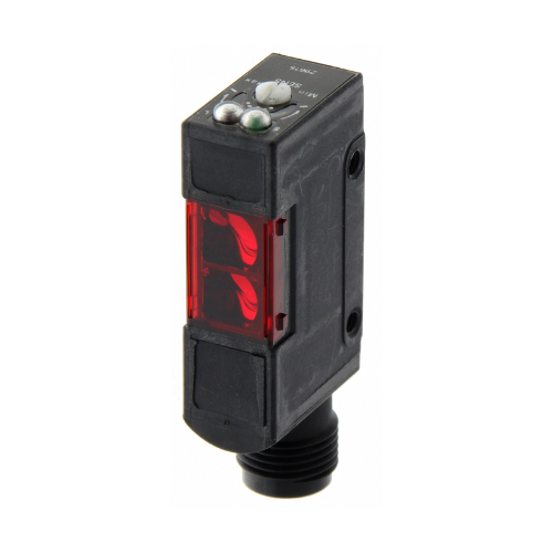 Sensor fotoeléctrico compacto E3S-R67 Omron con capacidades precisas de detección de objetos para aplicaciones de automatización industrial.