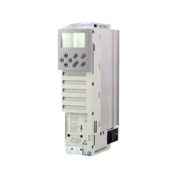 Lenze E82EV551K2C 0.55 kW frequency inverter, 8200 Vector series, 230V AC input, compact vector control drive for automation systems.