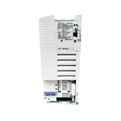 Lenze E82EV552K4C 5.5 kW frequency inverter, 8200 Vector series, 400/480V AC input, modular design for industrial automation.