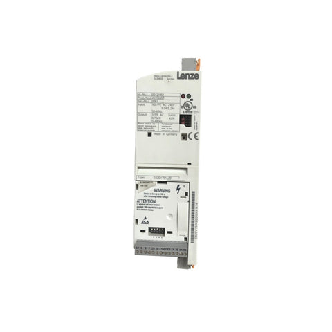 Lenze E82EV751_2B frequency inverter, 0.75 kW, 1-phase 230V, compact and modular design for high-precision motor control in automation.