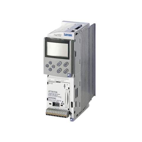 Lenze E82MV152-4B001 frequency inverter, 1.5 kW, 400–500 V AC input, compact design for precise industrial motor control.