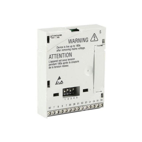 Lenze E82ZAFSC001 safety module, STO function for 8200 drives, SIL 2 and PL d certified for industrial automation systems.