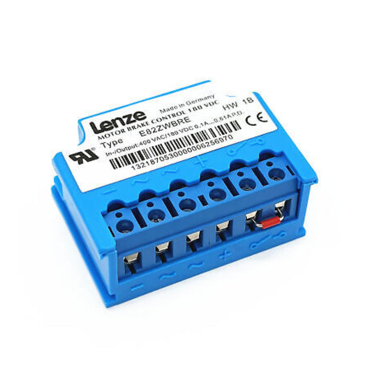 Lenze E82ZWBRE braking resistor for 8200 Vector inverters, compact and efficient, protects drives from overvoltage during deceleration.