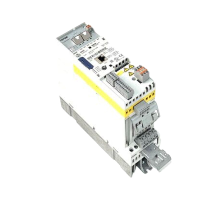 Lenze E84AVSCE5514SB0 servo drive, 5.5 kW, 400–480 V AC input, compact controller for precise motor control in industrial automation.