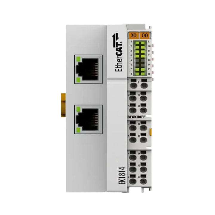 Beckhoff EK1814 EtherCAT coupler, 16 digital inputs, 24 V DC, IP20, DIN-rail