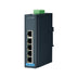 Advantech EKI-2525-BE 5-port industrial Ethernet switch with DIN-rail mounting for factory automation.