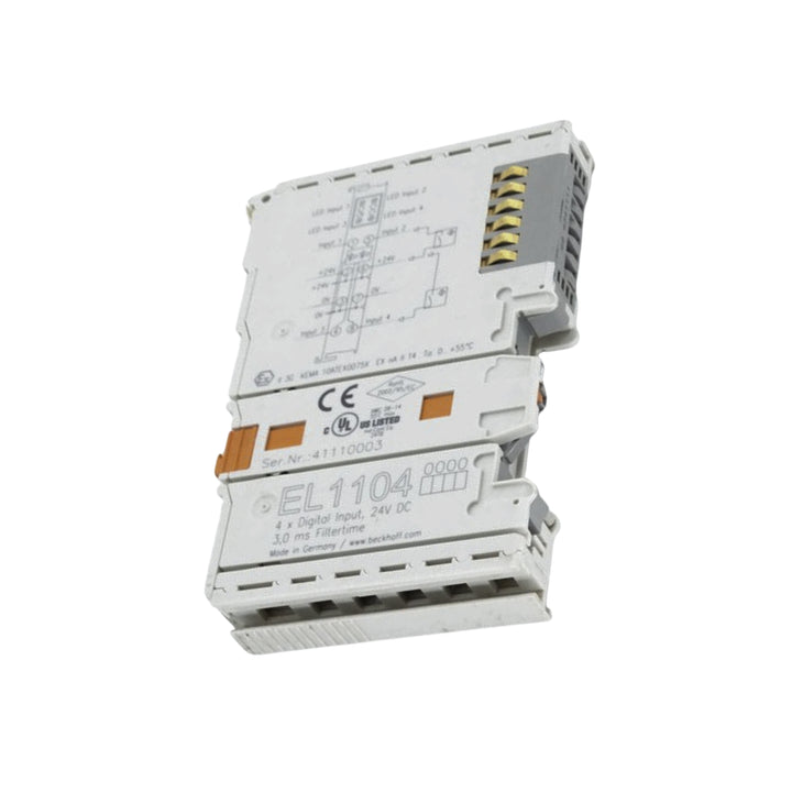 Beckhoff EL1104 4-channel digital input terminal, 24 V DC, for precise signal detection in automation systems.