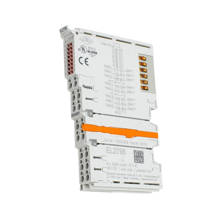 Beckhoff EL2798 8-channel digital output terminal, 24 V DC, 0.5 A, for reliable switching in automation systems.